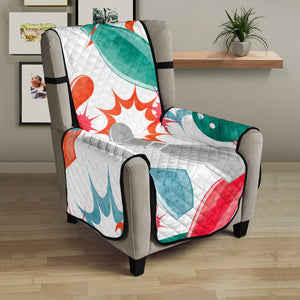 Watercolor bowling pattern Chair Cover Protector