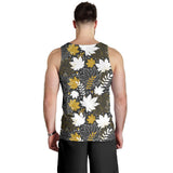 Beautiful gold autumn maple leaf pattern Men Tank Top