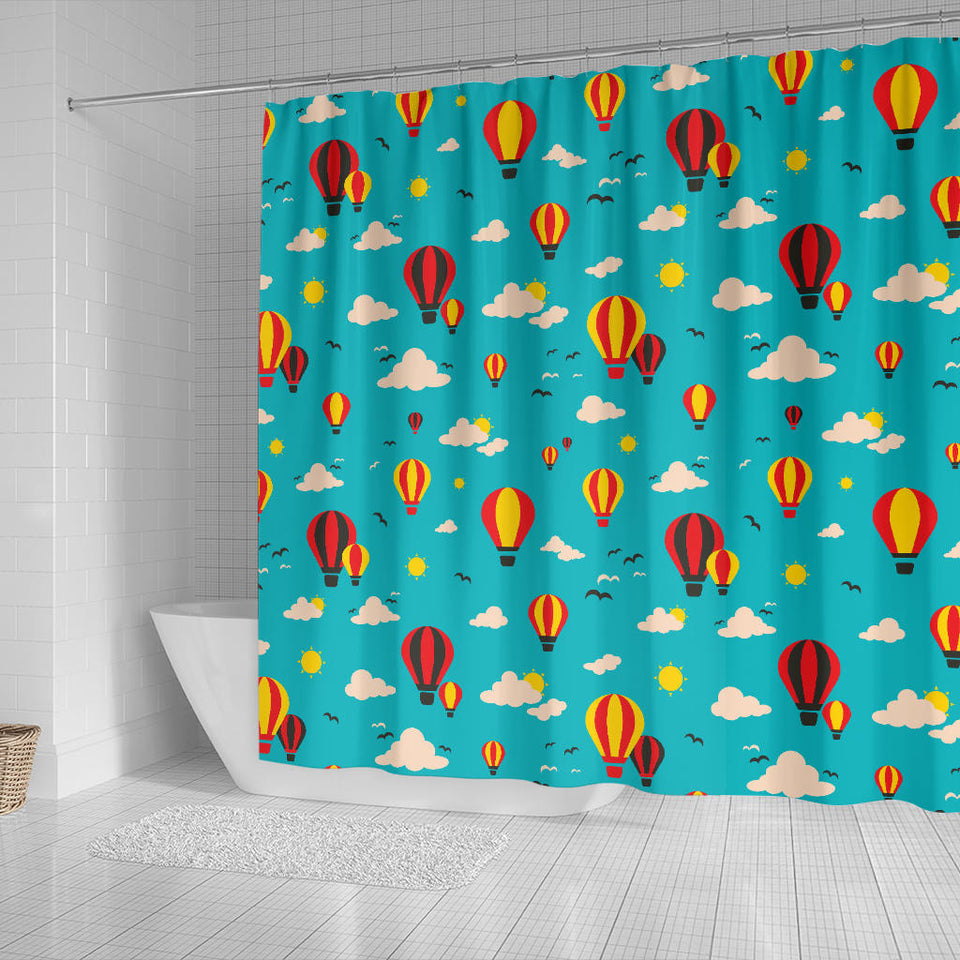 Hot Air Balloon Sky Pattern Shower Curtain Fulfilled In US