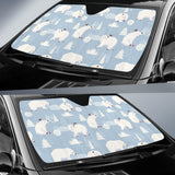 Cute Polar Bears Christmas Decoration Pattern Car Sun Shade