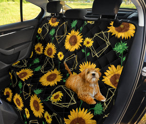 Sunflower Golden Polygonal Shapes Dog Car Seat Covers