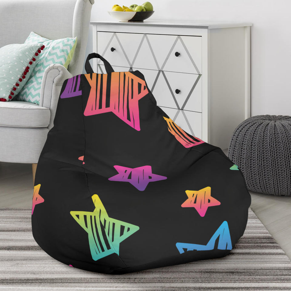 Colorful Star Pattern Bean Bag Cover