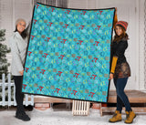 Math Pattern Print Design 02 Premium Quilt