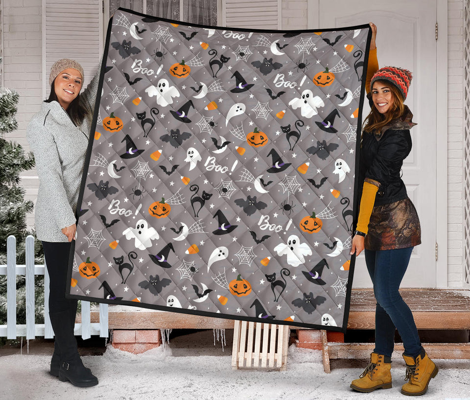 Halloween Design Pattern Premium Quilt