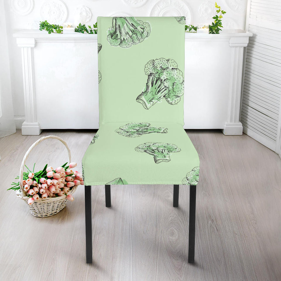 Broccoli Sketch Pattern Dining Chair Slipcover