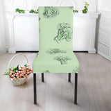 Broccoli Sketch Pattern Dining Chair Slipcover