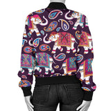 Elephant Indian Style Ornawomen'St Pattern Women'S Bomber Jacket