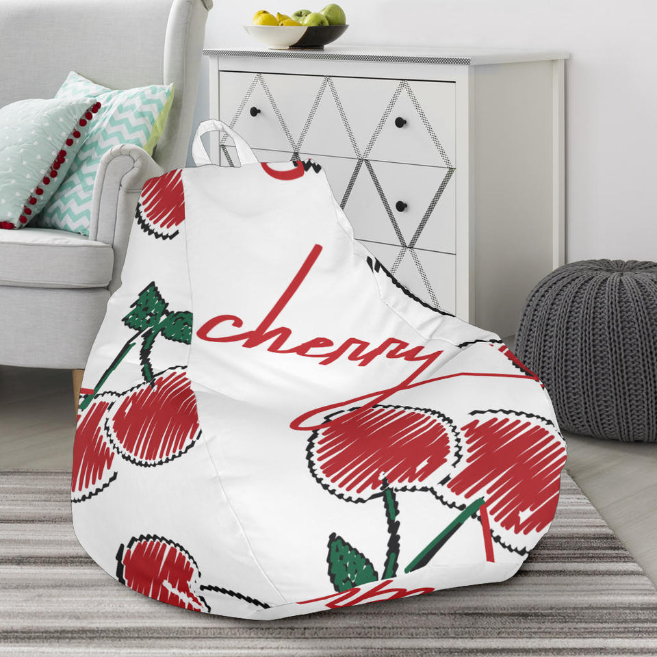 Hand Drawn Cherry Pattern Bean Bag Cover