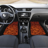 Cocoa Beans Tribal Polynesian Pattern Front And Back Car Mats