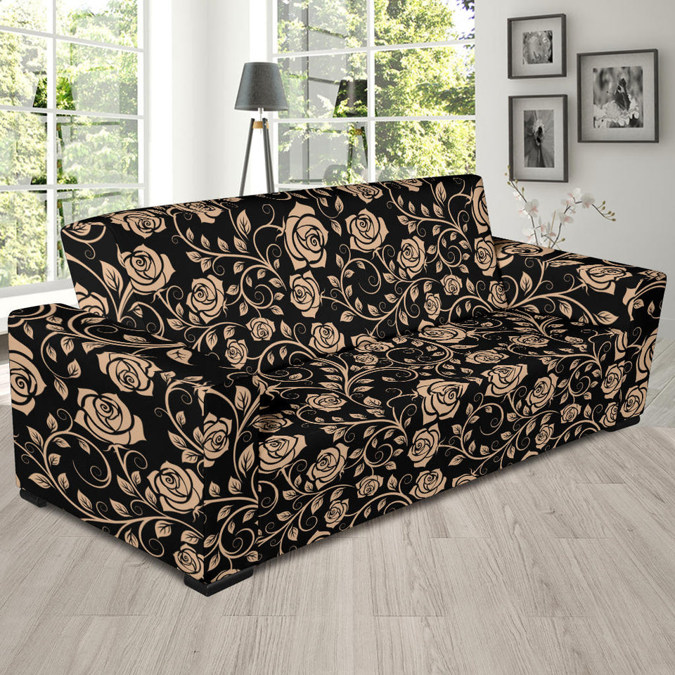 Rose Pattern Print Design 04  Sofa Slipcover
