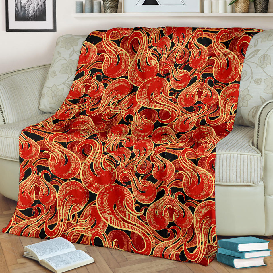 Fire Flame Pattern Premium Blanket