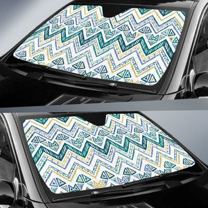 Zigzag  Chevron Paint Design Pattern Car Sun Shade