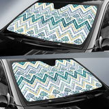 Zigzag  Chevron Paint Design Pattern Car Sun Shade