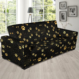 Dog Paws Pattern Print Design 05 Sofa Slipcover
