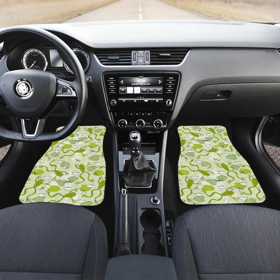 Cute Frog Dragonfly Pattern Front Car Mats
