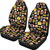 Beer Type Pattern  Universal Fit Car Seat Covers