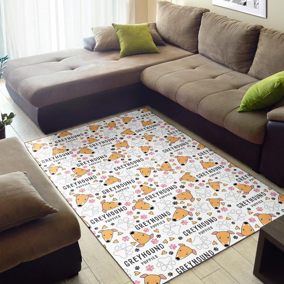Greyhound Pattern Print Design 03 Area Rug
