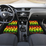 Canabis Marijuana Weed Pattern Print Design 03 Front Car Mats