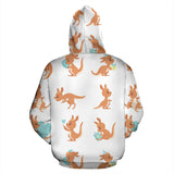 Cute Kangaroo Pattern Zip Up Hoodie