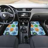 Alien Pattern Print Design 04 Front and Back Car Mats