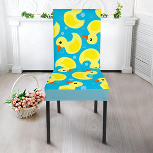 Duck Toy Pattern Print Design 04 Dining Chair Slipcover