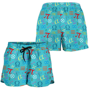 Math Pattern Print Design 02 Women Shorts