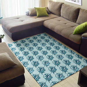 Swordfish Pattern Print Design 05 Area Rug