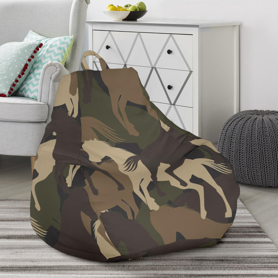 Horse Camo Camouflage Pattern Bean Bag Cover