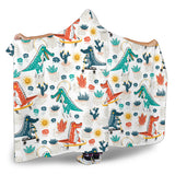 Cute Crocodile Pattern Hooded Blanket