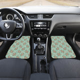 Hippopotamus Pattern Print Design 02 Front and Back Car Mats
