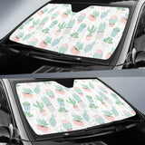 Pastel Colorcactus Pattern Copy Car Sun Shade