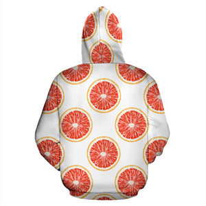 Grapefruit Pattern Zip Up Hoodie