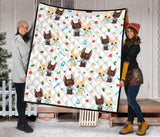 Cute Chihuahua Dog Pattern Premium Quilt