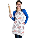 Watercolor Sea Turtle Jellyfish Pattern Adjustable Apron