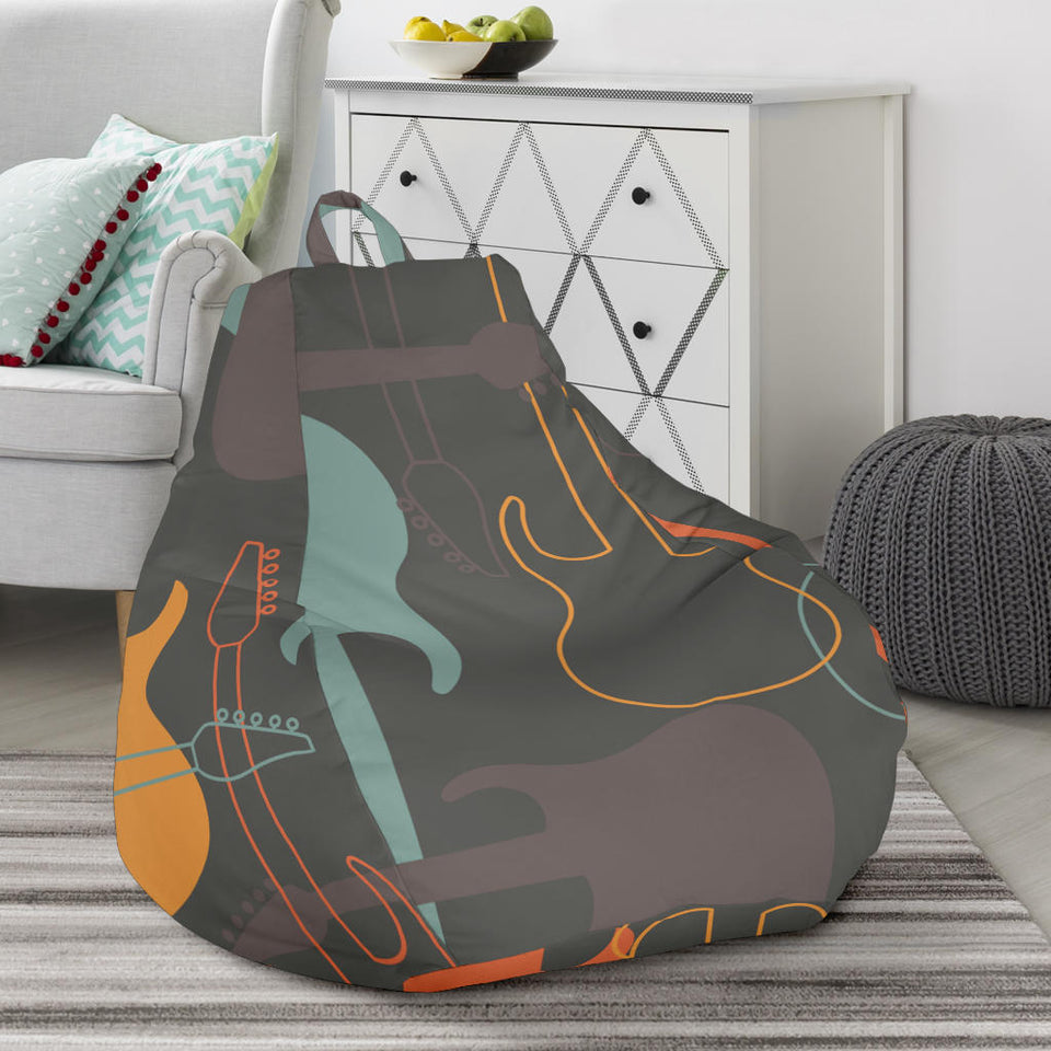 Electric Guitars Pattern Bean Bag Cover