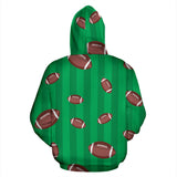 American Football Ball Field Background Men Women Pullover Hoodie