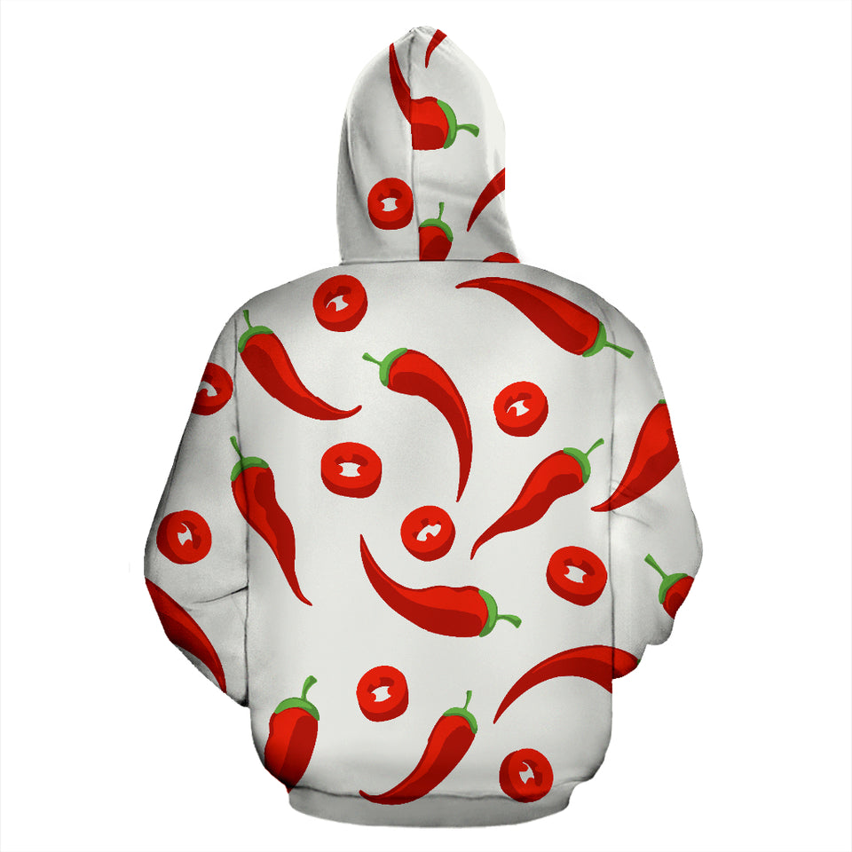 Chili Pattern Zip Up Hoodie