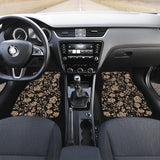 Rose Pattern Print Design 04 Front and Back Car Mats