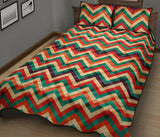 zigzag  chevron colorful pattern Quilt Bed Set