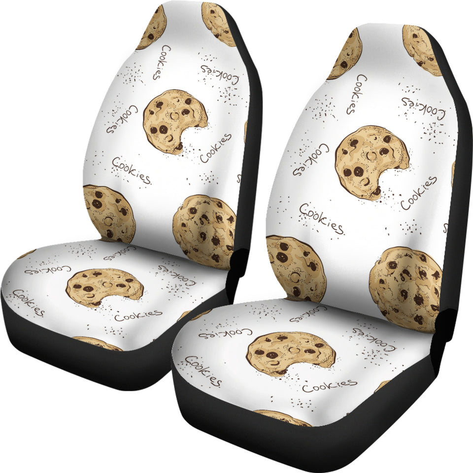 Sketch Style Cookie Pattern Universal Fit Car Seat Covers