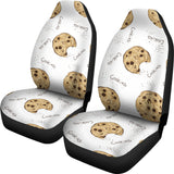 Sketch Style Cookie Pattern Universal Fit Car Seat Covers
