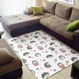 Hedgehog Pattern Print Design 02 Area Rug