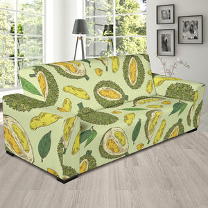 Durian Leaves Pattern Background Sofa Slipcover