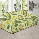 Durian Leaves Pattern Background Sofa Slipcover