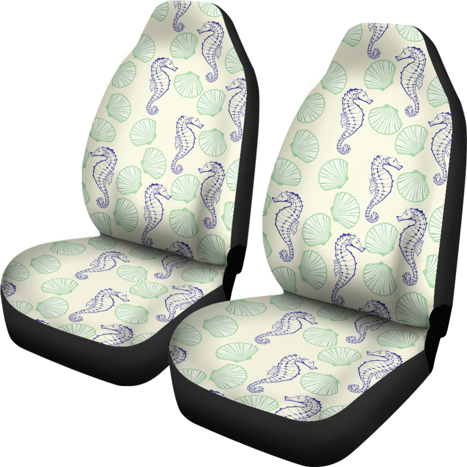 Seahorse Shell Pattern  Universal Fit Car Seat Covers