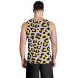 Gray Leopard print pattern Men Tank Top