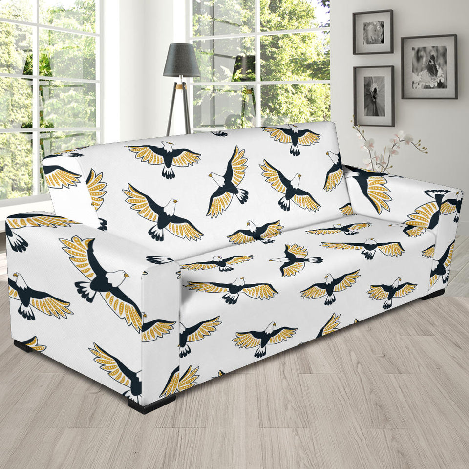 Eagle Pattern Print Design 03 Sofa Slipcover