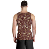 Coffee bean flower pattern Men Tank Top