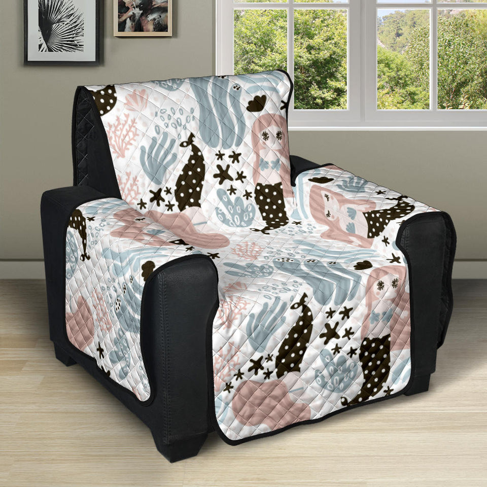 cute mermaid pattern Recliner Cover Protector