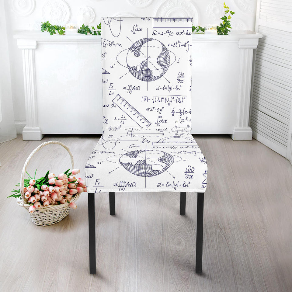 Math Pattern Print Design 03 Dining Chair Slipcover